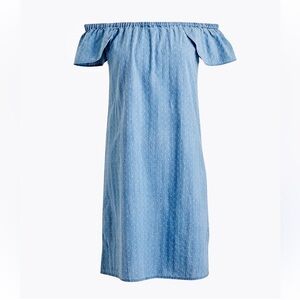 J. Crew Chambray Dobby Off the Shoulder Dress, size 0